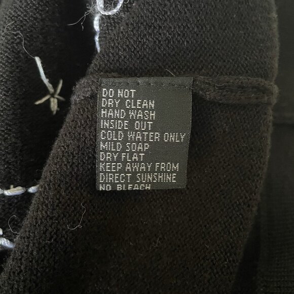 VTG Berek Sweater Cardigan Floral Bling Applique Pearls Black White 50's Medium - Picture 8 of 11